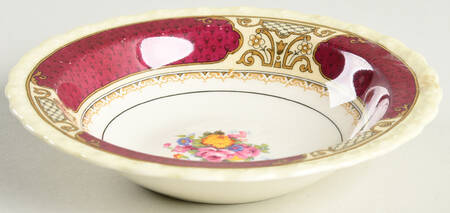 Persian Rose Rim Fruit/Dessert (Sauce) Bowl