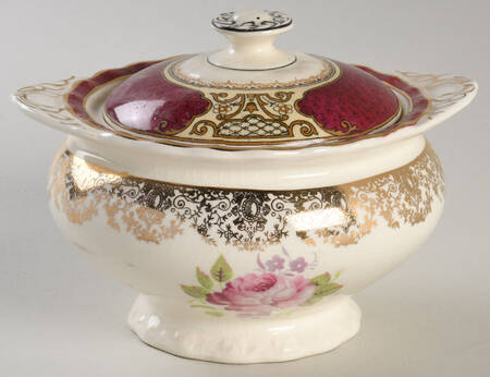 Princess Elizabeth Red Sugar Bowl & Lid