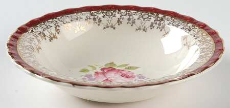 Princess Elizabeth Red Rim Fruit/Dessert (Sauce) Bowl