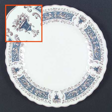 Rialto Teal Blue Dinner Plate