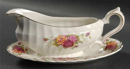 Rose Garden Gravy Boat & Underplate
