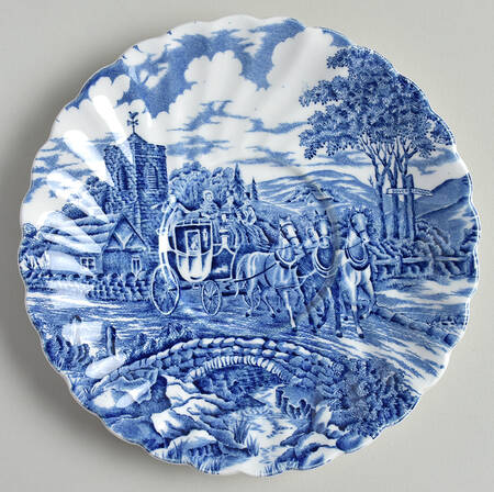 Royal Mail Blue Saucer for Flat Cream Soup Bowl