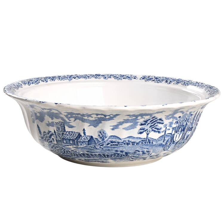 Royal Mail Blue Round Vegetable No Lid