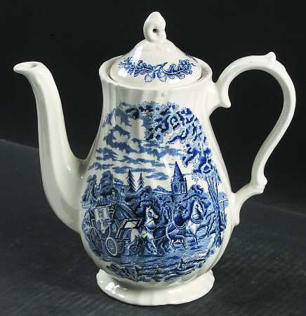 Royal Mail Blue Coffee Pot & Lid
