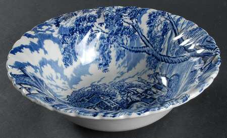 Royal Mail Blue 8" Round Vegetable Bowl