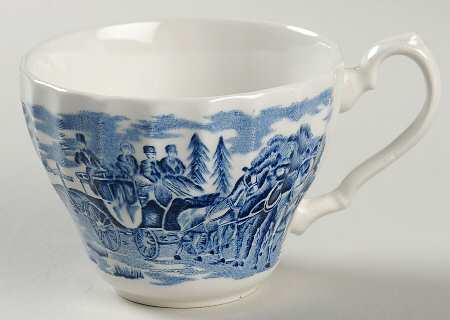 Royal Mail Blue Flat Cup