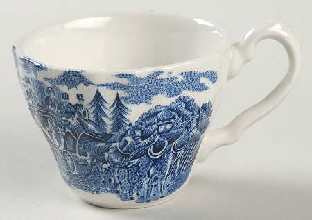 Royal Mail Blue Flat Demitasse Cup
