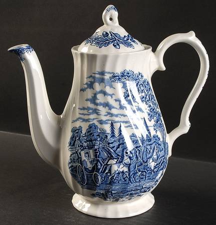 Royal Mail Blue Coffee Pot & Lid