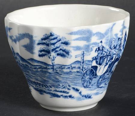 Royal Mail Blue Open Sugar Bowl
