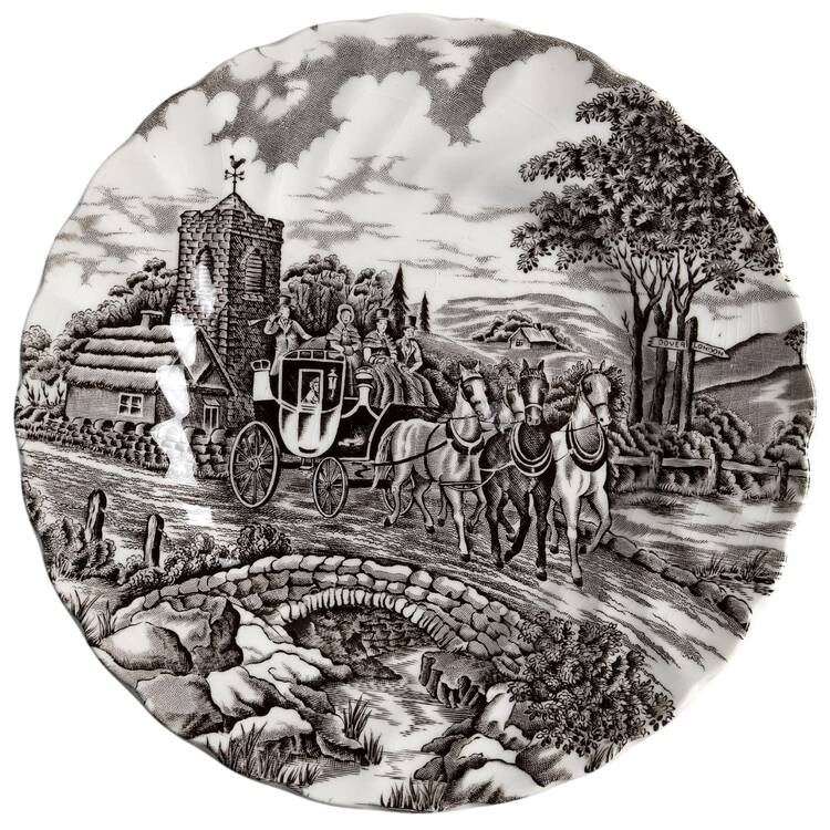 Royal Mail Brown (White Background) Dessert/Pie Plate
