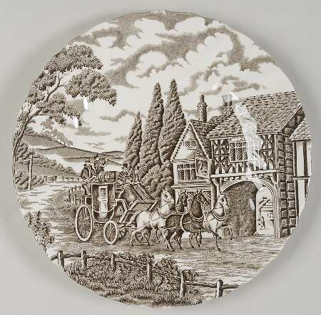 Royal Mail Brown (White Background) Salad Plate