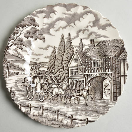 Royal Mail Brown (Cream Background) Salad Plate