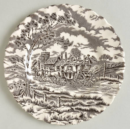 Royal Mail Brown (Cream Background) Bread & Butter Plate