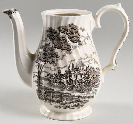 Royal Mail Brown (Cream Background) Coffee Pot No Lid