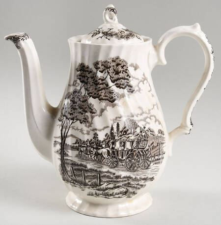 Royal Mail Brown (Cream Background) Coffee Pot & Lid