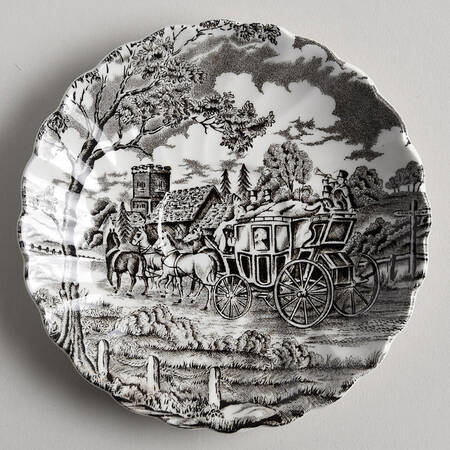 Royal Mail Brown (Cream Background) Saucer for Demitasse Cup