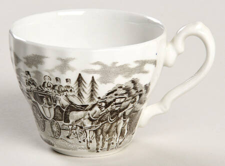 Royal Mail Brown (Cream Background) Flat Demitasse Cup
