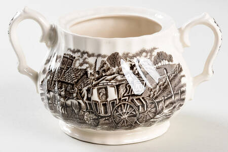 Royal Mail Brown (Cream Background) Sugar Bowl No Lid
