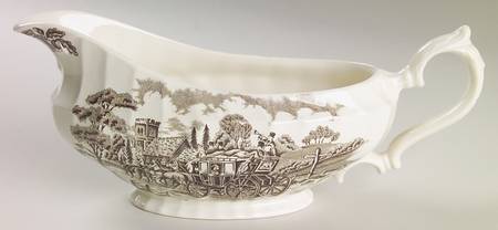 Royal Mail Brown (Cream Background) Gravy Boat