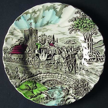 Royal Mail Multicolor (Cream Background) Bread & Butter Plate