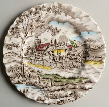 Royal Mail Multicolor (Cream Background) Bread & Butter Plate