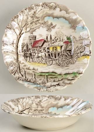 Royal Mail Multicolor (Cream Background) Fruit/Dessert (Sauce) Bowl