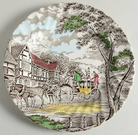 Royal Mail Multicolor (Cream Background) Luncheon Plate