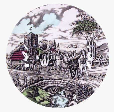 Royal Mail Multicolor (White Background) Bread & Butter Plate