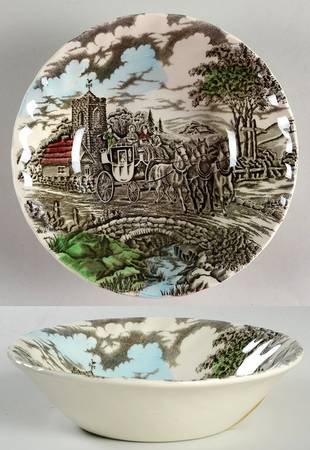 Royal Mail Multicolor (White Background) Coupe Cereal Bowl