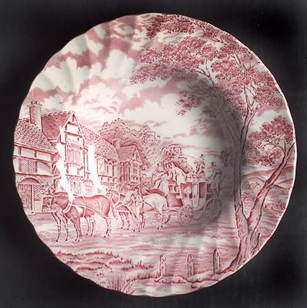 Royal Mail Red Rim Soup Bowl