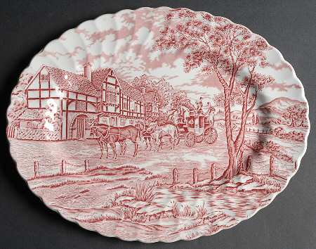 Royal Mail Red 14" Oval Serving Platter