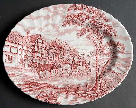 Royal Mail Red 12" Oval Serving Platter