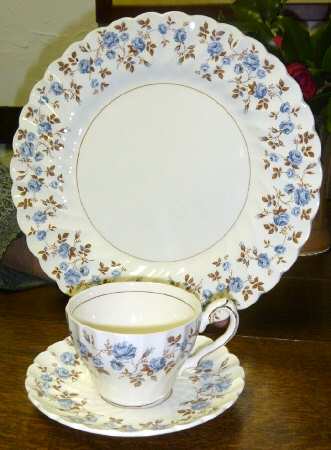 Rosanna Blue Flat Cup & Saucer Set