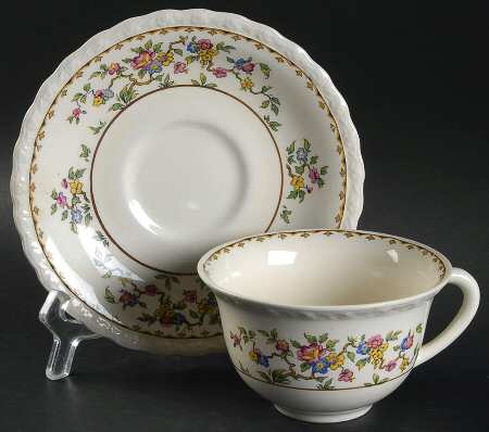 Rosemere Flat Cup & Saucer Set