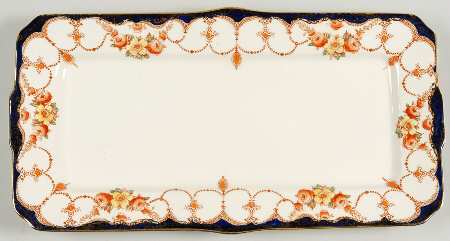 Rosemary (Square, Scalloped) Large Sandwich Tray