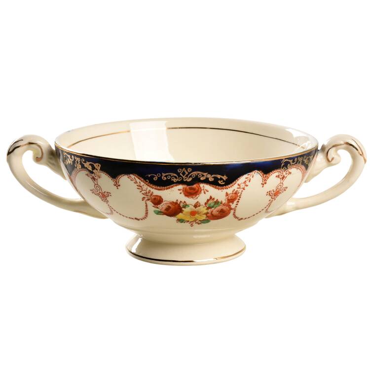 Rosemary (Smooth) Footed Cream Soup Bowl