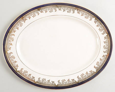 Royalty Cobalt Blue 12" Oval Serving Platter by Myott Staffordshire