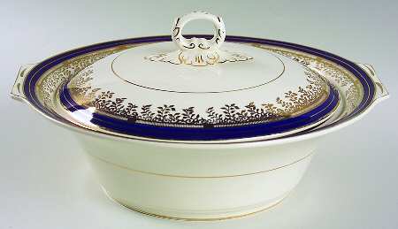 Royalty Cobalt Blue Round Covered Vegetable