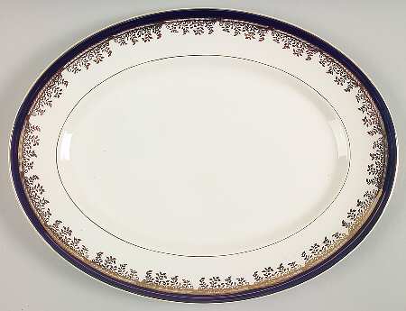 Royalty Cobalt Blue 16" Oval Serving Platter