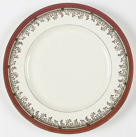 Royalty Maroon Band Dinner Plate