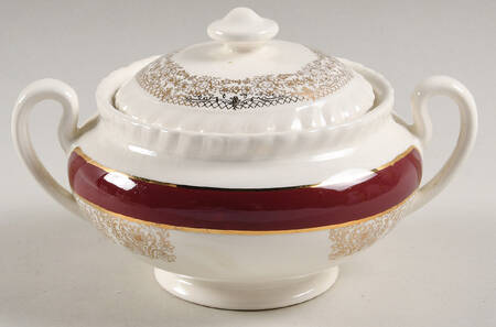 Royalty Maroon Band Sugar Bowl & Lid