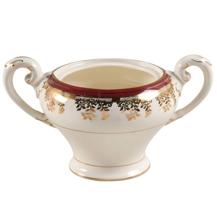 Royalty Maroon Band Sugar Bowl No Lid