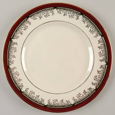 Royalty Maroon Band Luncheon Plate