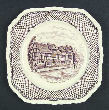 Shakespeare Land Square Salad Plate
