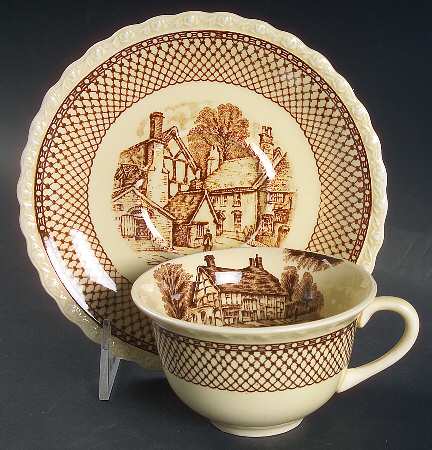 Shakespeare Land Flat Cup & Saucer Set