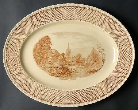Shakespeare Land 16" Oval Serving Platter