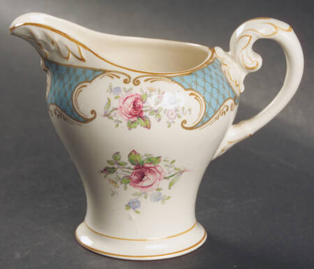 Staffordshire Rose Blue Creamer