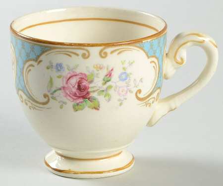 Staffordshire Rose Blue Footed Demitasse Cup