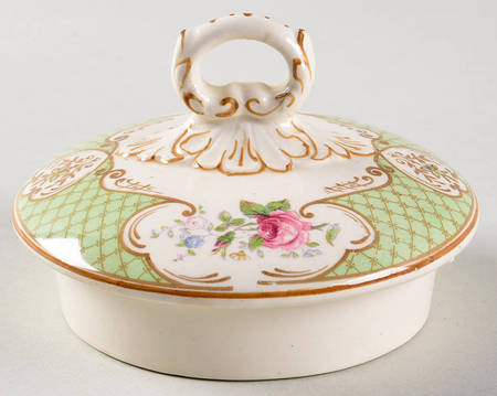 Staffordshire Rose Green Lid for Teapot