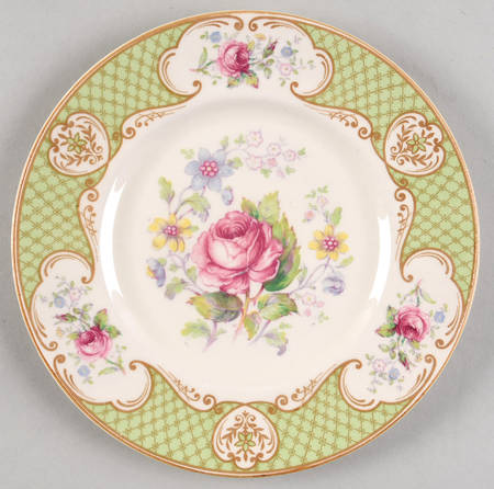 Staffordshire Rose Green Salad Plate